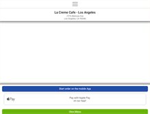 Tablet Screenshot of lacremecafelosangeles.com